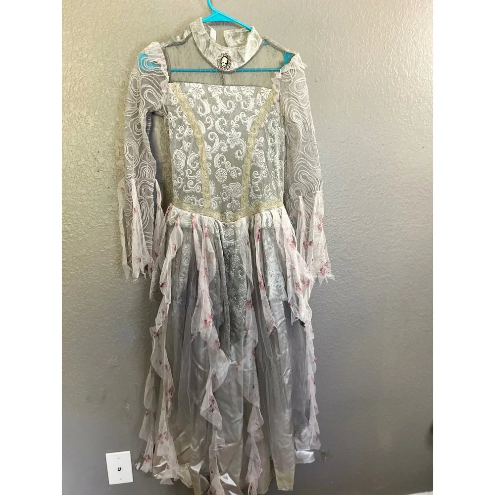 Spirit‎ Signature Zombie Bride Costume Set 14/16 Girls Halloween Goth NO CROWN